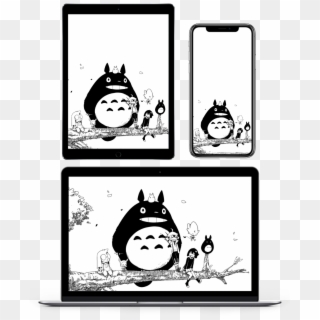 Sen And Kai Totoro Wallpaper - Cartoon, HD Png Download