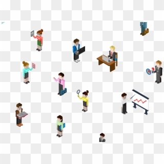 Banner Library Download Isometric Projection D Computer - Isometric People Vector Png, Transparent Png