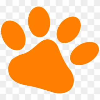 Orange Pet Paw 2 Clip Art At Clkercom Vector Online - Orange Paw, HD Png Download