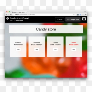 List Of Candies In Json, Grabbed Via Jquery - List Jquery, HD Png Download