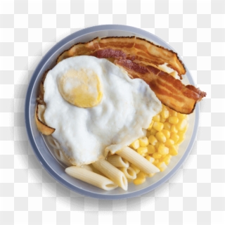 Bacon & Egg W/ Penne - Egg And Chips, HD Png Download