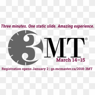 Join Mcmaster's Three Minute Thesis, March 14-15, To - Three Minute Thesis Competition, HD Png Download