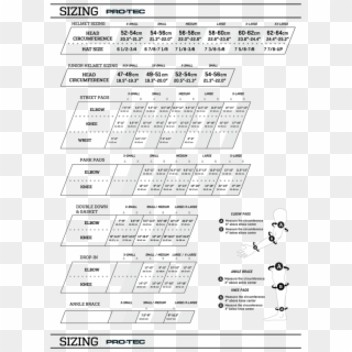 Pro Tec Sizing, HD Png Download