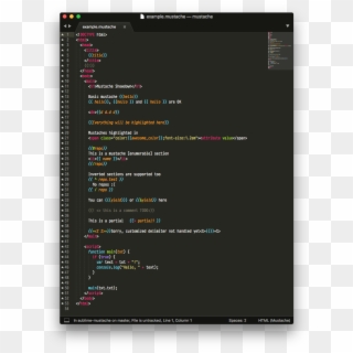 Monokai - Sublime Text 3 Mariana, HD Png Download