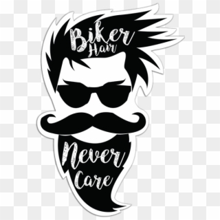 Biker Hair Never Care / Sticker - Biker Stickers, HD Png Download