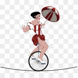 Juggling Clipart Circus Man - Ride A Unicycle Clip Art, HD Png Download