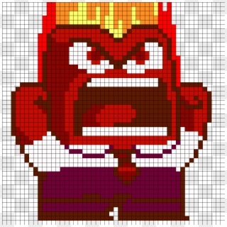 Anger From Inside Out Part 1 Perler Bead Pattern / - Inside Out Pixel Art, HD Png Download