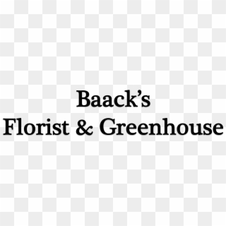 Baack's Florist & Greenhouse - Black-and-white, HD Png Download