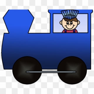 Engine Clipart Front Train - Blue Train Clipart, HD Png Download