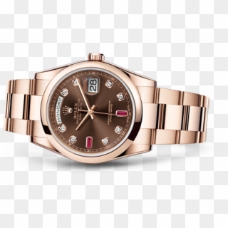 /rolex Replica /watches/day Date/m118205f 0107/rolex - Date Date Rolex Pink, HD Png Download