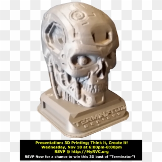 Drawing To Win This Bust Of Terminator - Statue, HD Png Download