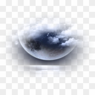 #moon #clouds #background #overlay #aesthetic #icon - Moon Manipulation Png, Transparent Png