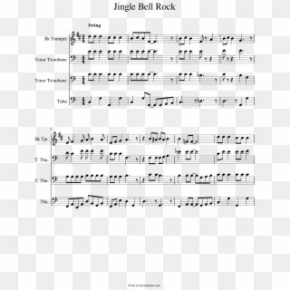 Jingle Bell Rock Sheet Music Composed By Jim Boothe - Ussr Trumpet Sheet Music, HD Png Download