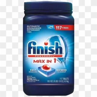 Finish Max In One Advanced Dishwasher Detergent Powerball - Finish, HD Png Download