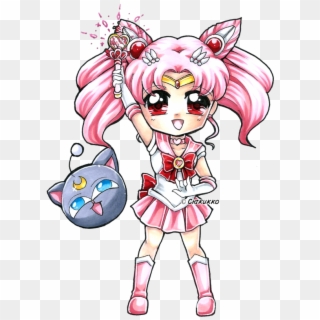 Sailor Chibi Moon By Chikukko - Sailor Chibi Moon Drawing, HD Png Download