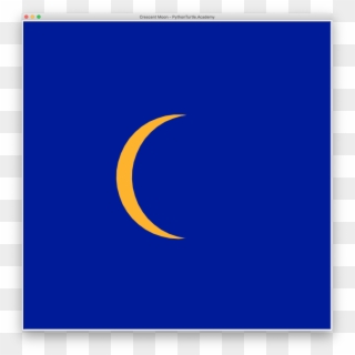 Crescent Moon With Python Turtle - Crescent, HD Png Download
