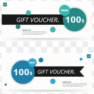 Colorful Gift Voucher Template With Pattern Cute - Circle, HD Png Download