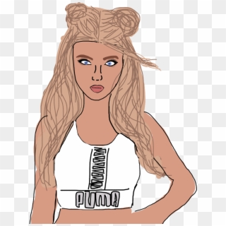 #freetoedit #loren #drawing #beech #puma #brand #blonde - Illustration, HD Png Download