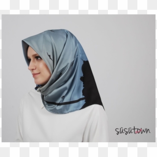 Yeni Camii Lacivert Eşarp Hijabs, Islam, Scarves, Skull, - Girl, HD Png Download
