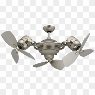 Satin Steel Triple Ceiling Fan - Designer Ceiling Fans With Remote, HD Png Download