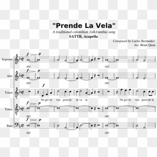 Prende La Vela Sheet Music Composed By Composed By - Sheet Music, HD Png Download