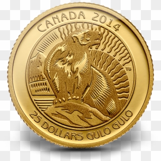 Canada 2014 Wolverine Proof Gold 1/4 Oz - Coin, HD Png Download
