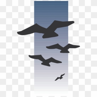 Travel, Birds, Flying, Silhouettes, Black, Wings - Draw A Bird In The Distance, HD Png Download