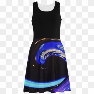 Swirling Colors, Blue, Swirl 003 Atalanta Sundress - Day Dress, HD Png Download