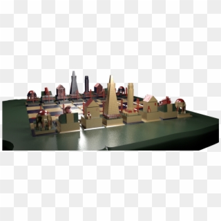 3d Chess Set Of San Francisco Skyline Created In Maya - Scale Model, HD Png Download