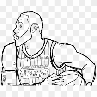 Lebron James/ Lakers - Sketch, HD Png Download
