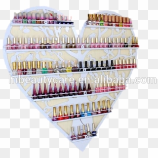 Wholesale Iron Hearted Wall Nail Gels Bottle Display - Shelf, HD Png Download