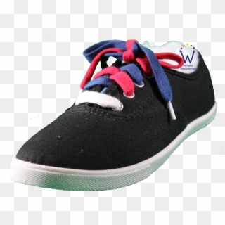 Each Shoelace Has Red On One Side, Blue On The Other - Skate Shoe, HD Png Download