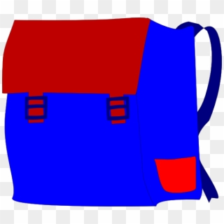 Blue And Red Backpack Svg Clip Arts 600 X 517 Px - School Bag Clip Art, HD Png Download