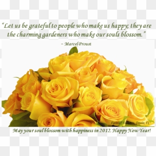 5 Flower Quotes About Gratitude - Happy New Year Quote Roses, HD Png Download