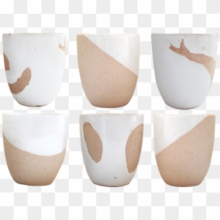 Dipped White Tea Cups Set Of 6 - Earthenware, HD Png Download