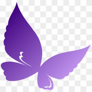 Gradient Purple Butterfly Clip Art At Clipart - Teal Butterfly Clip Art, HD Png Download