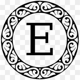 Monogram Letter E Png Clip Art - Letter F In A Circle, Transparent Png
