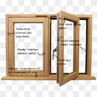 Our High Quality Flush Casement Windows Designed By - Timber Frame Casement Window, HD Png Download