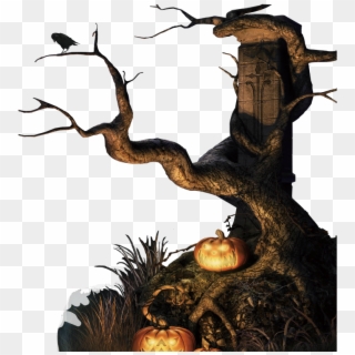 #mq #pumpkin #tree #halloween - Pumpkin, HD Png Download