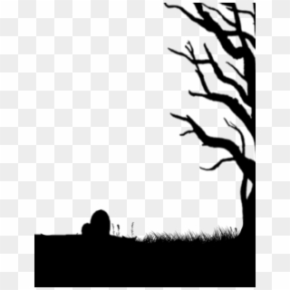 Happy Halloween - Scary Tree Silhouette Png, Transparent Png