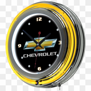Chevrolet Gold Bt Neon Clock - Chevrolet, HD Png Download