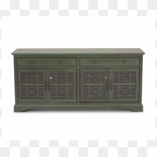 Holmes Tv Stand In Jade Is Latticed With A Burnished - China Cabinet, HD Png Download