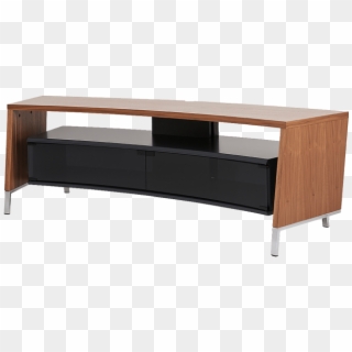 Tv Stand For 65 Inch Tv With Stylish Off The Wall Curve - Coffee Table, HD Png Download