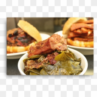 Collard Greens Canvas - Twice Cooked Pork, HD Png Download