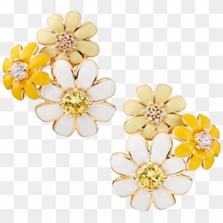 Daisy Cluster Clip On Earrings Yellow - Earrings, HD Png Download