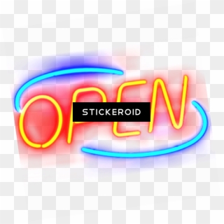 Open Neon Sign Png Transparent Background - Neon Sign, Png Download