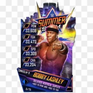 Supercard Bobbylashley S4 20 Goliath - Wwe Supercard Summerslam 18 Cards, HD Png Download