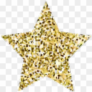 #star #gold #glitter #sparkle - Art, HD Png Download