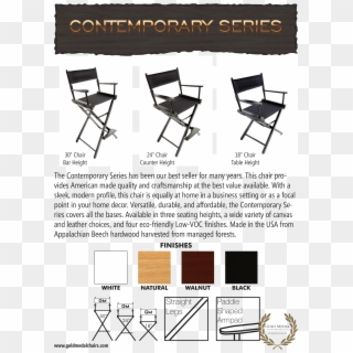Gold Medal Director's Chair Catalog Contemporary Page - Chair, HD Png Download