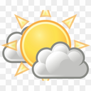 Weather Symbols Sun With Clouds - Clouds At Night Clipart, HD Png Download